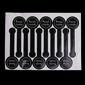 20 Sheets Sealing Sticker - Black Lollipop Sealing Sticker – Hand Made Sticker/Hand Made Adhesive Label for Hand Made Products