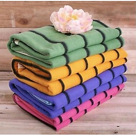 Mền nỉ sọc ngang 1m2 dài 2m-Giao màu ngẫu nhiên