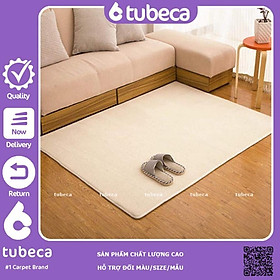 Mua Thảm Nhung Mịn Cao Cấp Trải Sàn Phòng Khách | Màu Be | Dày dặn | 2x1m6 | TUBECA