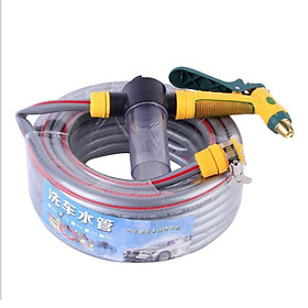 Bộ dây và vòi xịt tăng áp lực nươc 3 lần loại 10m2 (xám) - bộ dây và vòi rửa xe chăm sóc cây cảnh 206716