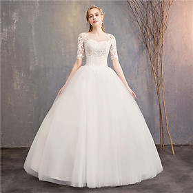 Váy Cưới Công Chúa Tay Lửng Sang Trọng