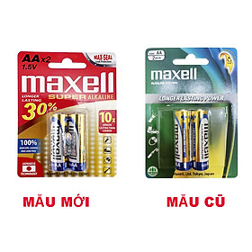 Hình ảnh Pin AA (2A), AAA (3A) Maxell Alkaline LR3 LR6 Longer Lasting Power siêu bền chính hãng -vỉ 2 viên