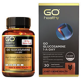 GO GLUCOSAMINE 1-A-DAY 1500mg 30 viên - Viên uống bổ xương khớp nhập khẩu chính hãng GO Healthy New Zealand