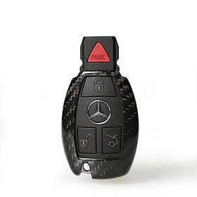 Ốp Chìa Khóa Mercedes Benz Carbon 100% Oldstyle Màu Đen + Đỏ