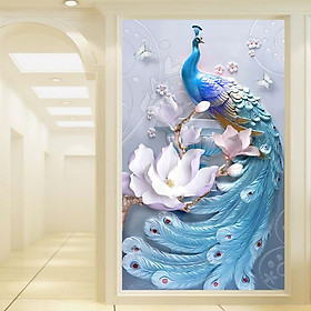 Mua Tranh dán tường 3D chim công SN38 (100x150cm)