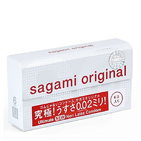 Bao cao su 0.02 mm Sagami Original (H6) - Non Latex - Không Mùi Cao Su - Chống Dị Ứng - Nhập Khẩu Nhật Bản - 100% Hàng Chính Hãng - Che Tên Sản Phẩm - 