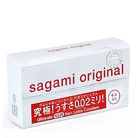 Bao cao su 0.02 mm Sagami Original (H6) - Non Latex - Không Mùi Cao Su - Chống Dị Ứng - Nhập Khẩu Nhật Bản - 100% Hàng Chính Hãng - Che Tên Sản Phẩm  - 