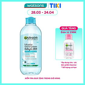 Nước Tẩy Trang Garnier Micellar Cleansing Water Salicylic BHA 400ml