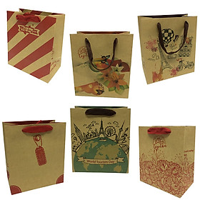 Combo 05 túi Kraft Đứng Nhỏ (15 x 13,3 x 7,5 cm) - Giao mẫu ngẫu nhiên