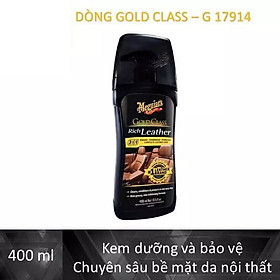 Meguiar's Kem dưỡng và bảo vệ chuyên sâu bề mặt da nội thất ô tô dòng Gold Class, G17914, 400ml