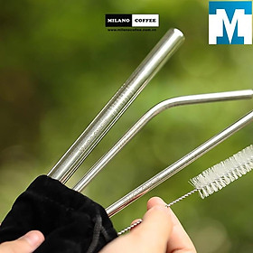 Mua Bộ Ống Hút Inox 304 Kèm Cọ Rửa