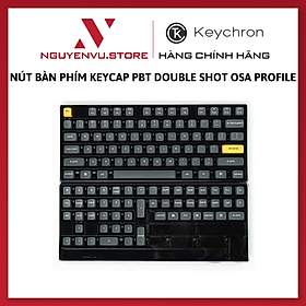 Mua Nút bàn phím Keycap PBT Double Shot OSA Profile ( Dark Black / Dark Grey ) - Hàng Chính Hãng
