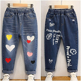 (mới về) Quần jeans dài Quảng Châu size trung đại cho bé gái 20-43kg, MTIMC
