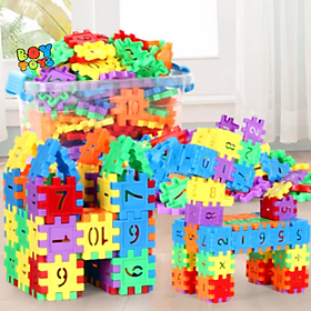 Bộ đồ chơi lắp ghép, xếp hình khối nhựa xây dựng Building block mẫu mới 4x4cm thú vị phát triển tư duy cho bé