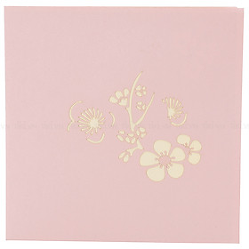 Thiệp Nổi 3D Ninrio - Ornate Floral Boutique 2 BT112 (15 x 15 cm) - Màu Ngẫu Nhiên 