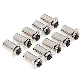 Set of 10 Metal Thread Swivel Nuts for Drum Percussion Instrument Parts