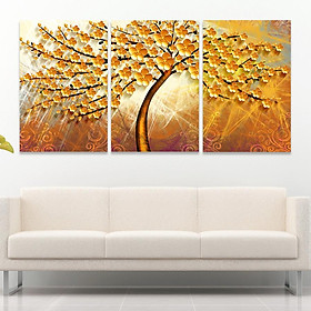 Set 3 tranh Canvas Hoa Vàng Rực Rỡ