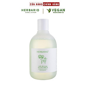 Nước tẩy trang rau má & diếp cá Herbario 300ml làm sạch sâu dịu nhẹ thuần chay