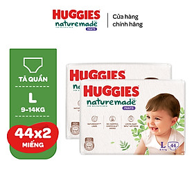 Combo 2 Tã/Bỉm quần Huggies Platinum NatureMade M58/L44/XL38/XXL26