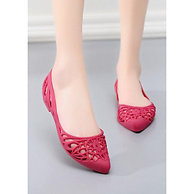 Giày búp bê đi mưa nữ hoa văn độc đáo , chất liệu nhựa cao cấp không trơn trợt 9600302