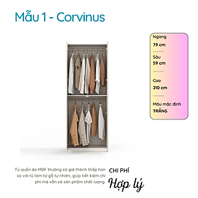 Tủ đựng quần áo hiện đại thương hiệu SMLIFE (nhiều mẫu, có thể đổi size và màu sắc)