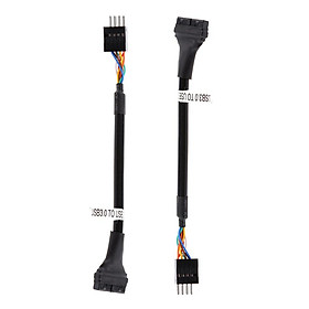 2xUSB3.0 20 Pin Female to Male USB2.0 9 Pin Motherboard Adapter Cable