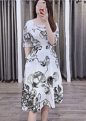 Váy Đầm Liền Thân Dáng Xòe cao cấp Công Sở VX21