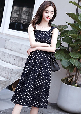 Đầm Váy Chấm Bi Dễ Thương DNO70 MayBlue