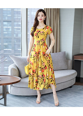 Váy - Đầm Trung Niên Dáng Xòe Dài