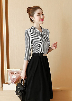 Đầm Sơ Mi Kết hợp chân váy BY6327