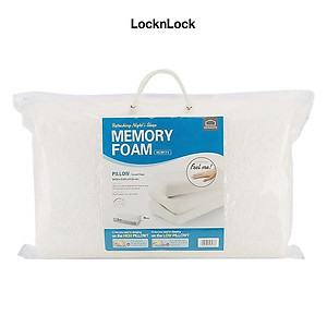 Gối Memory Foam 50D Hình Cong Lock&Lock HLW111 (50 x 30 cm) - Trắng