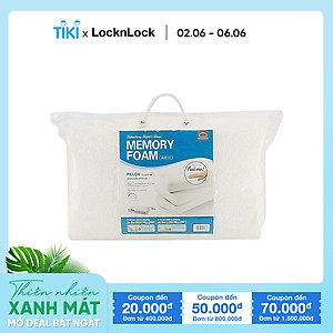 Gối Memory Foam 50D Hình Cong Lock&Lock HLW111 (50 x 30 cm) - Trắng