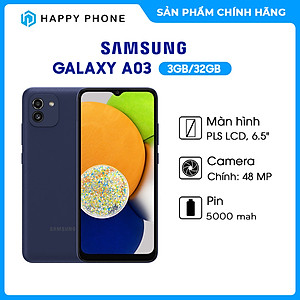 Điện thoại Samsung Galaxy A03 (3GB/32GB) - Hàng chính hãng - Đã kích hoạt bảo hành điện tử