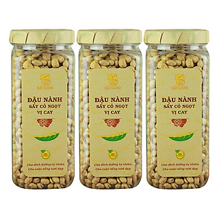 Combo 3 Hũ Đậu Nành Sấy Cỏ Ngọt Vị Cay Hải Long (230g / Hũ)