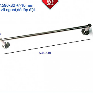Thanh treo khăn nhà tắm, giá treo khăn Inox, máng khăn inox K