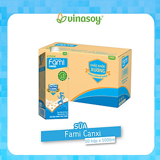 Thùng 10 Hộp Sữa đậu nành Fami Canxi (1000ml/Hộp)