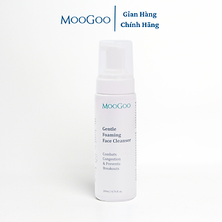 Sữa rửa mặt tạo bọt dưỡng ẩm chiết xuất đu đủ cho da nhạy cảm, da mụn ko SLS, Sulffate Moogoo thuần chay thiên nhiên Úc