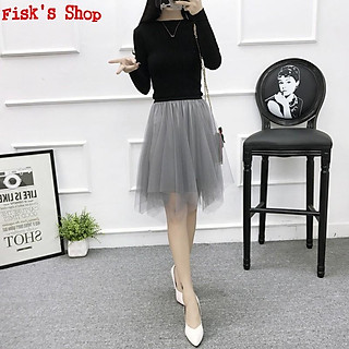 Chân váy lưới tutu dáng ngắn