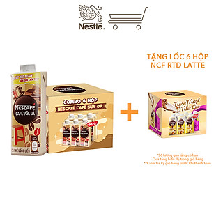 Lốc 6 cà phê uống liền Nescafé cà phê sữa đá (hộp 180ml)