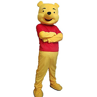 Mascot Gấu Pooh trang phục hoá trang