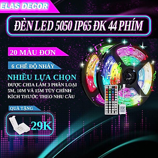 Combo Đèn Led Dán Tường Đèn Led  5050 RGB ĐK44 5m/10m/15m Đèn Led Trang Thay Đổi Màu Triệu View (tặng 1 đầu nối)
