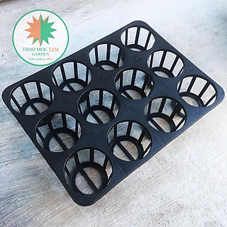 Khay đựng chậu 12 lỗ tròn – Đựng chậu trồng cây, ươm cây giống, hoa lan