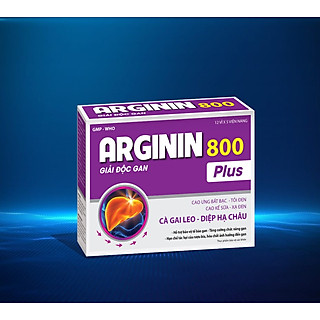 VIÊN UỐNG BỔ GAN ARGININ 800 PLUS – GIẢI ĐỘC GAN – BẢO VỆ TẾ BÀO GAN – TĂNG CƯỜNG CHỨC NĂNG GAN - ỨC CHẾ SỰ PHÁT TRIỂN CỦA VIRUT VIÊM GAN B, C – HỘP 60 VIÊN