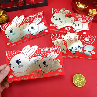 Lốc 6 bao lì xì Quý Mão 3D mẫu mới nhất năm 2023