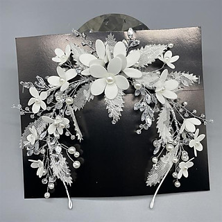 Băng đô cài tóc hoa nhí đính hạt trai mẫu mới t7/2024