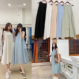 Đầm đũi khoét nách - váy ba lỗ nhiều màu