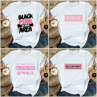 Áo phông BLACKPINK in Logo áo thun nữ Blackpink In your Area