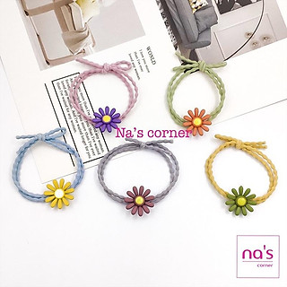 Thun chun buộc cột tóc hoa