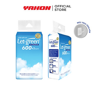 Combo Khăn Giấy Lụa Treo Tường Rút Kéo LET-GREEN, 600 Tờ/Bao