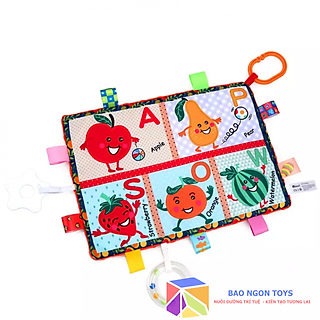 KHĂN XOA DỊU KÈM ĐỒ CHƠI, GẶM NƯỚU GIÚP KÍCH THÍCH GIÁC QUAN VÀ VẬN ĐỘNG TINH CHO BÉ SƠ SINH - DV63